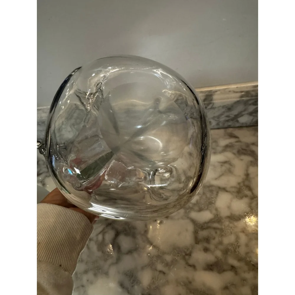 Vintage Danish Modern Glass Decanter Kluk Kluk Style Holmegaard Style MCM